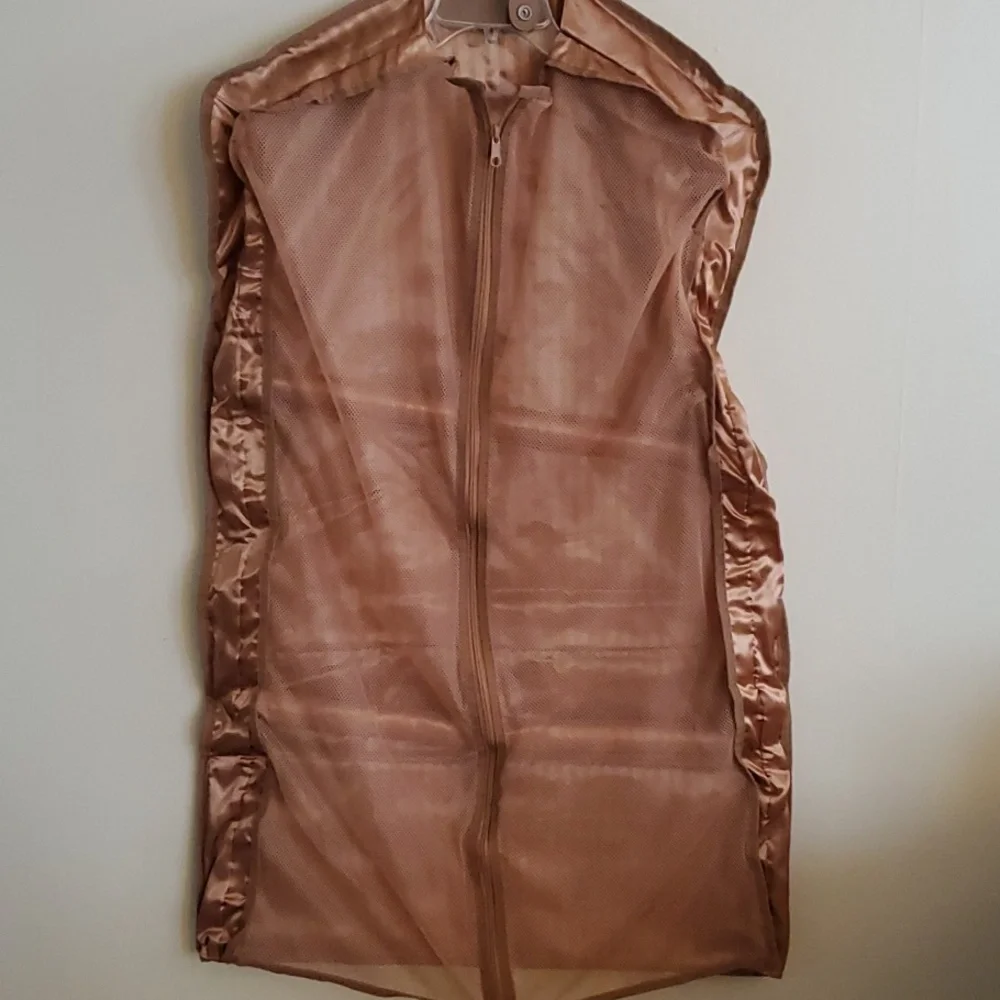 Gold Satin Luggage Garment Bag